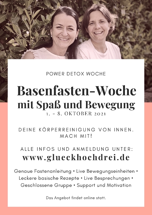 Werbeflyer für eine Basenfasten-Woche