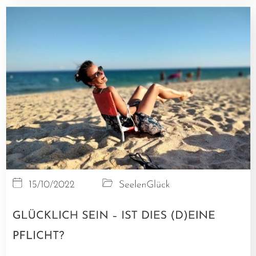 Vorschau Artikel "Glücklich sein - Ist dies (d)eine Pflicht?"