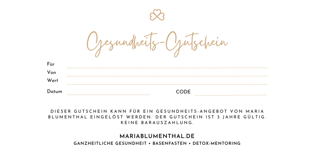 Gesundheits-Gutschein Rückseite