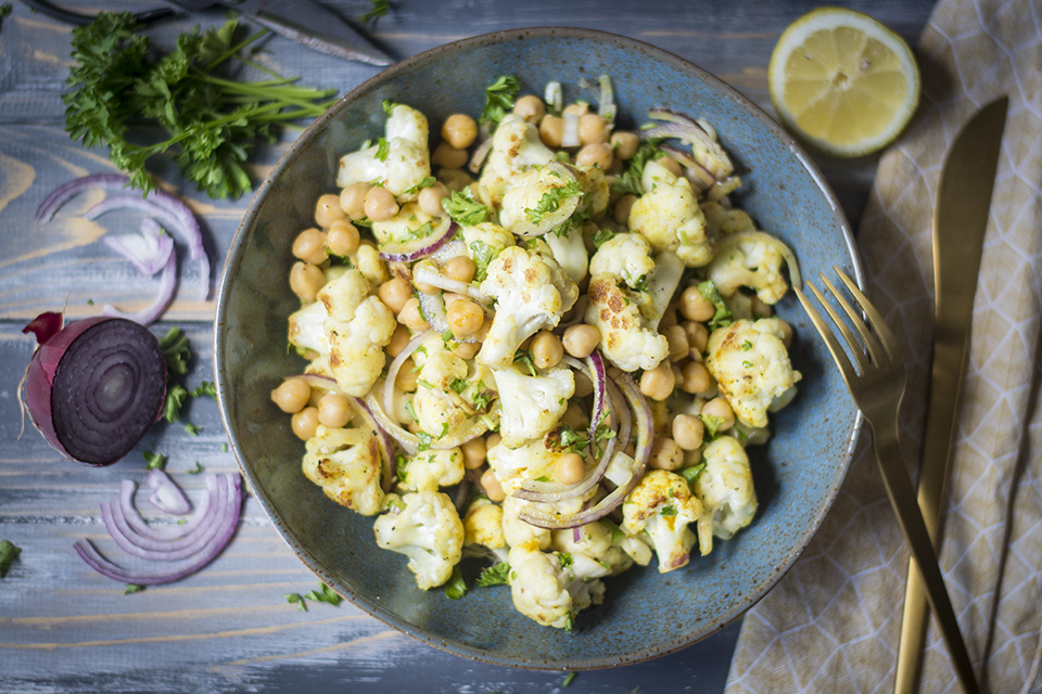 Blumenkohl-Kichererbsen-Salat